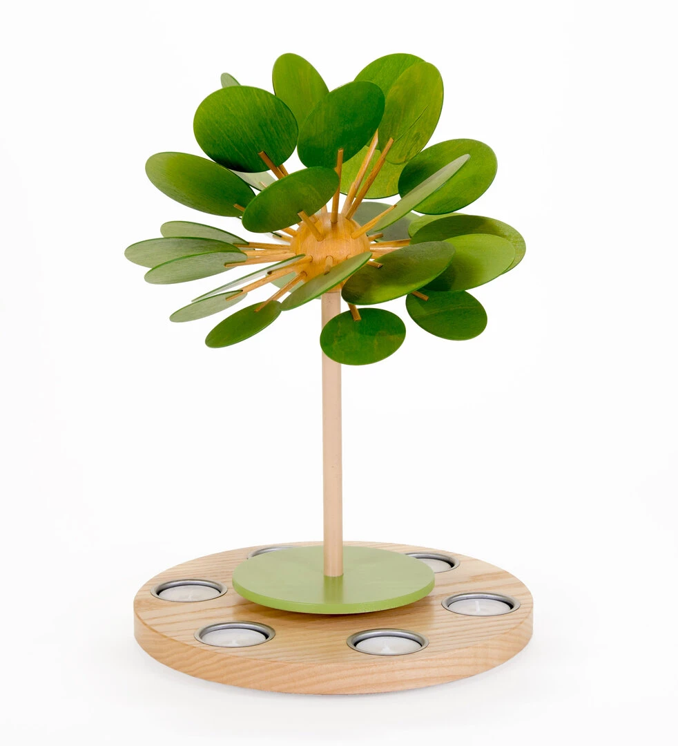 Kleine Teelichtpyramide FrühlingsErwachen für 6 Teelichter