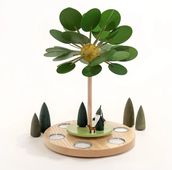 Teelichtpyramide Wärmespiel Jahreszeitenbaum